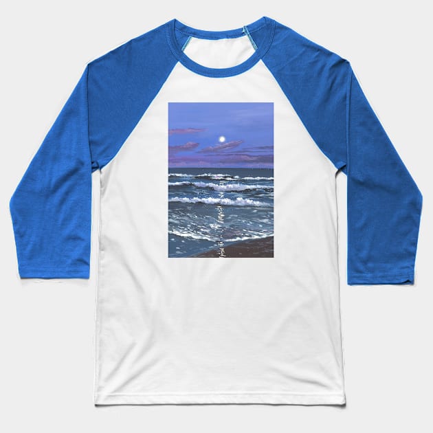 Midnight Walks Baseball T-Shirt by ArtbyAdva